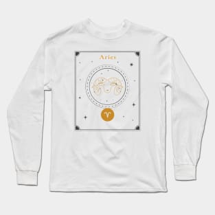 Aries | Astrology Zodiac Sign Design Long Sleeve T-Shirt